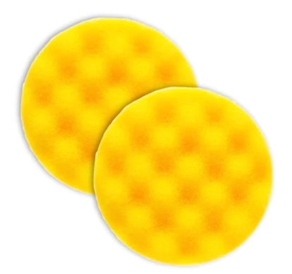 MIRKA MPADYF-3.25W Waffled Yellow Foam Cutting Pad 8.3 CM, Pack of 2.