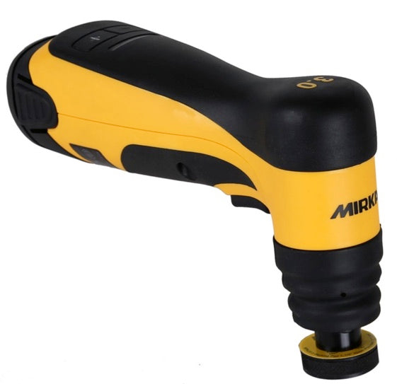 Battery-powered orbital sander 1.25 in, 3 mm.