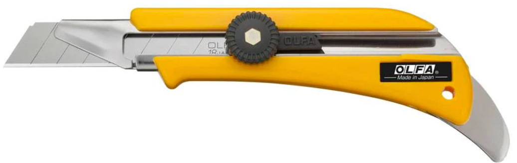 18 mm extended-depth utility knife with carpet folding tool