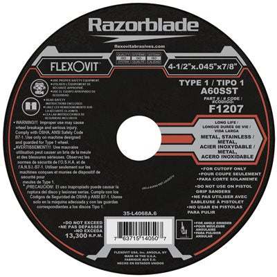 Lame Abrasif Pour Métal - Razorblade
