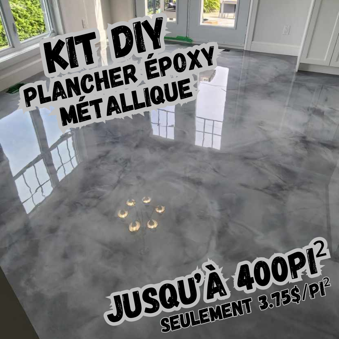 Kit DIY - Plancher Métallique en Époxy (Jusqu'à 400pi²)