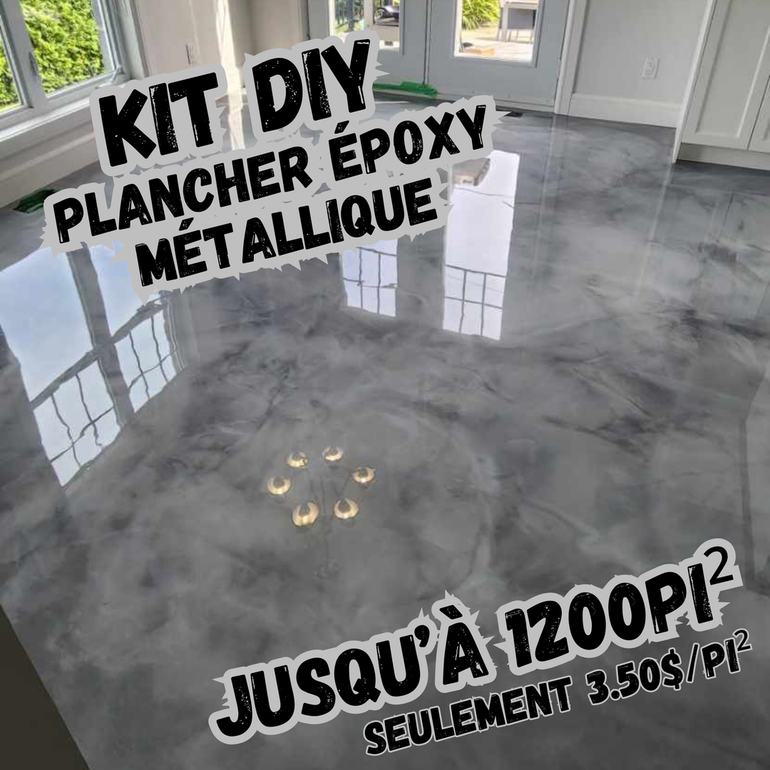 Kit DIY - Plancher Métallique en Époxy (Jusqu'à 1200pi²)