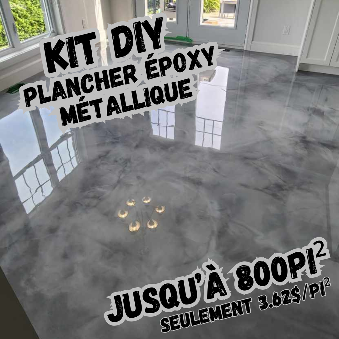 Kit DIY - Plancher Métallique en Époxy (Jusqu'à 800pi²)