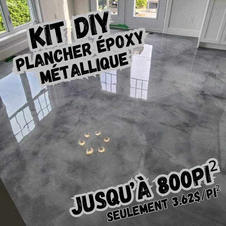 Kit DIY - Plancher Métallique en Époxy (Jusqu'à 800pi²)