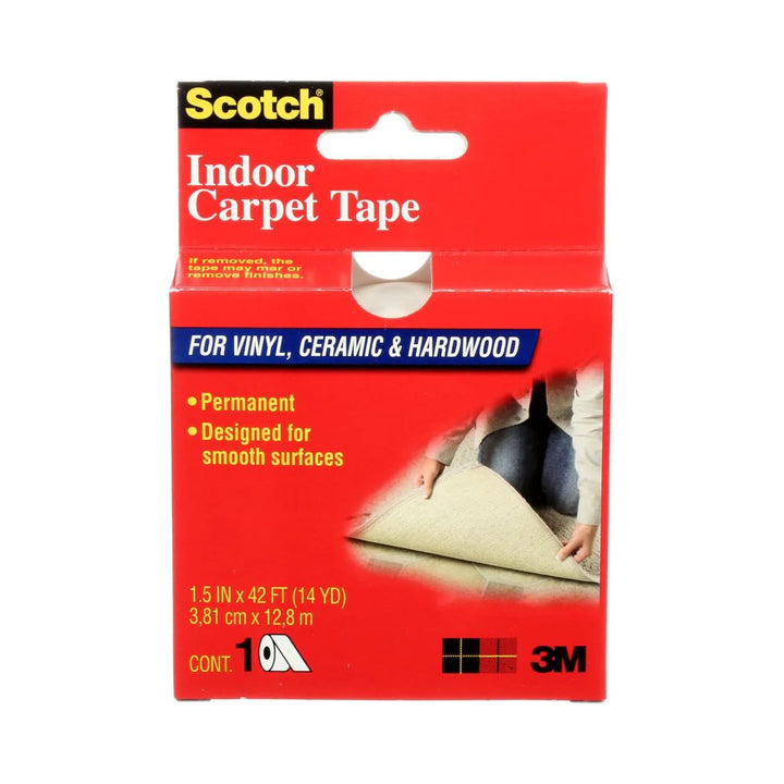 Scotch Double-Sided Carpet Tape CT2010 Scotch®, transparent, 38.1 mm x 12.8 m (1.5 in x 42 ft).