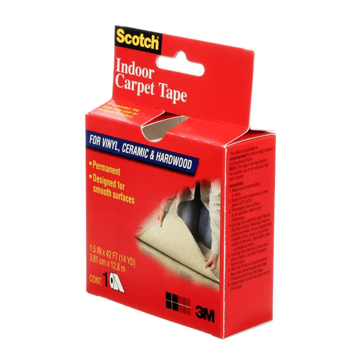 Scotch Double-Sided Carpet Tape CT2010 Scotch®, transparent, 38.1 mm x 12.8 m (1.5 in x 42 ft).