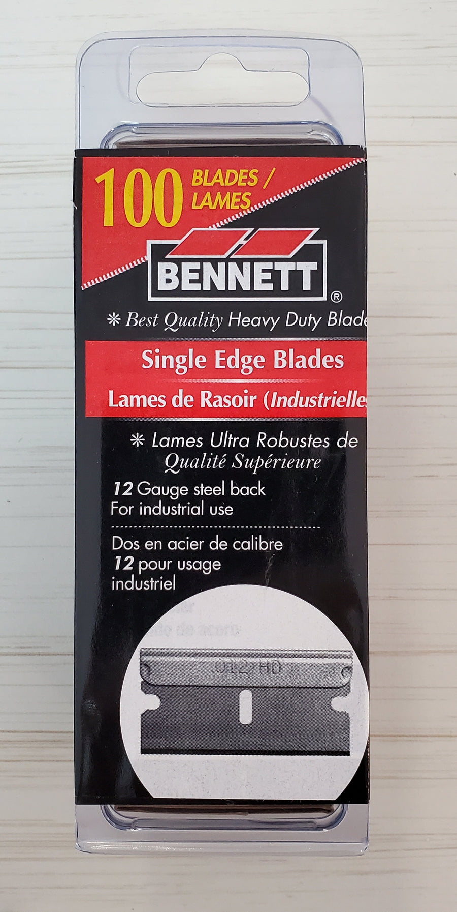 Bennett - Lames pour grattoir à vitres 1" - Paquet de 100