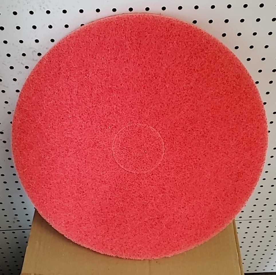 Tampons pour machine à plancher 17" Nettoyage (Rouge)