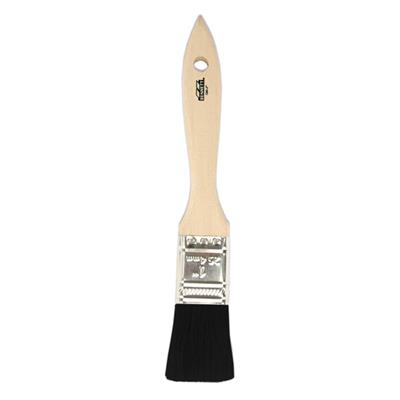 Brush with Wooden Handle, Black Bristles