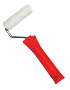 Mini roller with red plastic handle