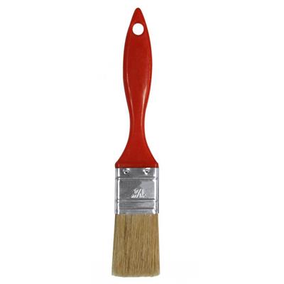 Brush with red plastic handle