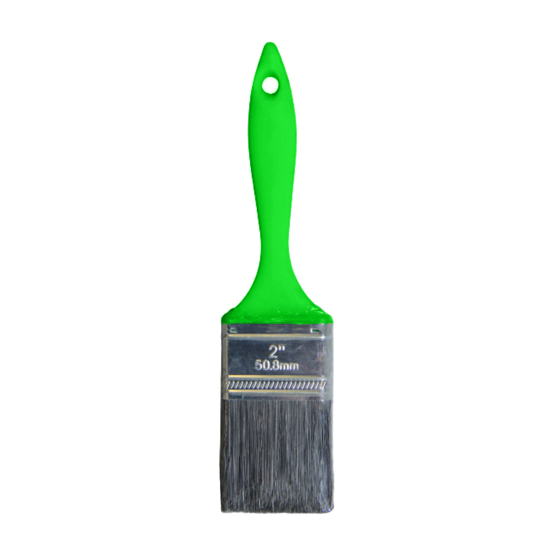 Bennett - Black Polyester Bristle Brush, Green Handle, Economical